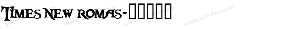 Times new romas字体转换